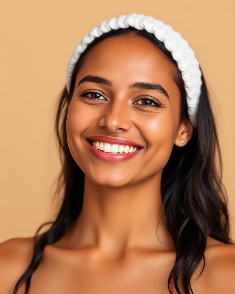 Radiant skin after a facial treatment